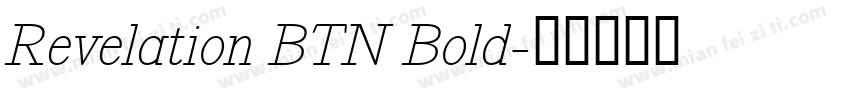 Revelation BTN Bold字体转换